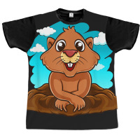 Kids Groundhog Day Boy Girl Cute Marmota Woodchuck Graphic T-shirt | Artistshot