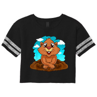 Kids Groundhog Day Boy Girl Cute Marmota Woodchuck Scorecard Crop Tee | Artistshot