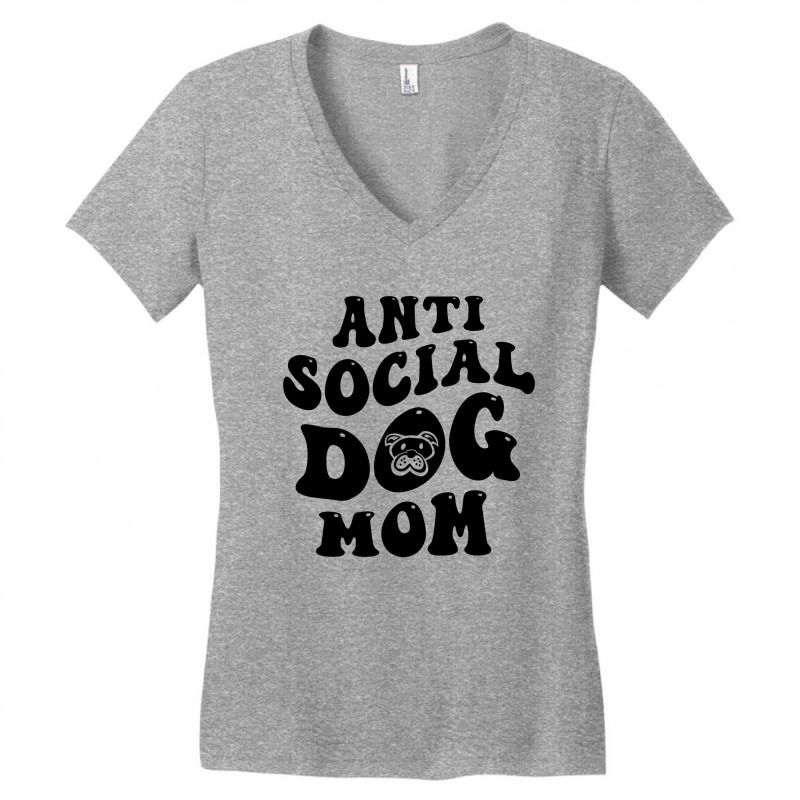 Vintage Dog Mom Classic Design For Light Women's V-Neck T-Shirt by Reganzeka | Artistshot