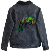 Believe Flowers Unisex Sherpa-lined Denim Jacket | Artistshot