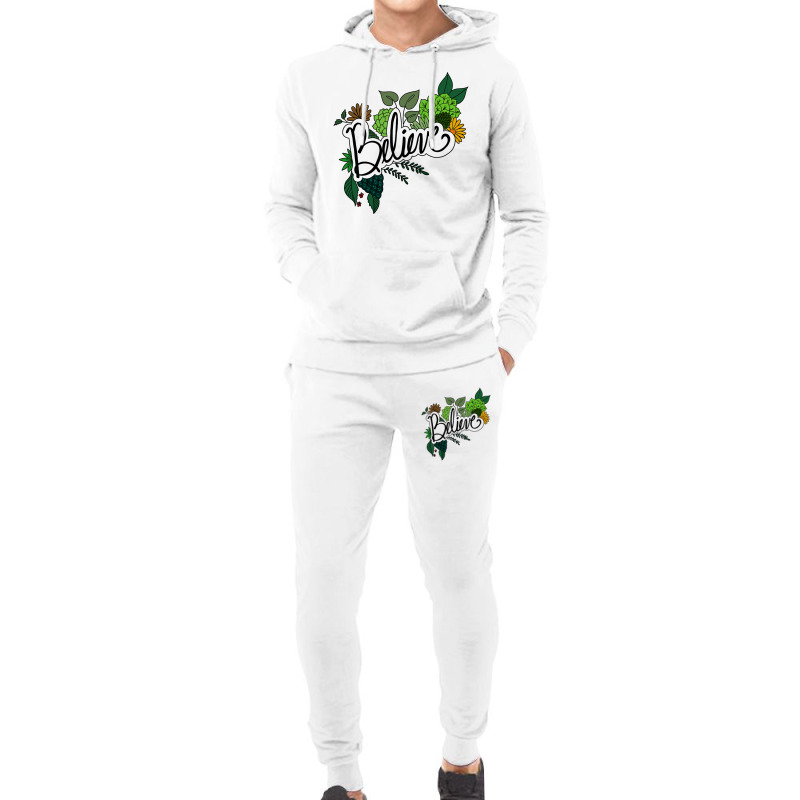 Believe Flowers Hoodie & Jogger Set | Artistshot