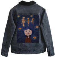 Movie Kids Art Coraline Unisex Sherpa-lined Denim Jacket | Artistshot