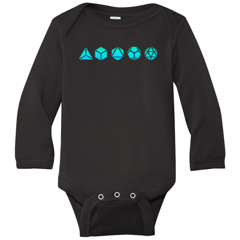 Platonic Solids - Building Blocks Of Life - Mathem Long Sleeve Baby Bodysuit | Artistshot