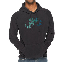 Dragon Curve Fractal - 8 Steps Gradient Vintage Hoodie | Artistshot