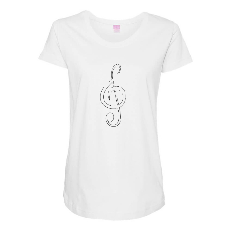 Music G Clef Maternity Scoop Neck T-shirt by musicart | Artistshot