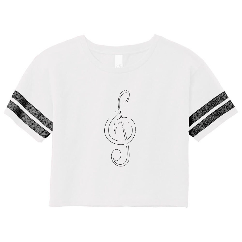 Music G Clef Scorecard Crop Tee by musicart | Artistshot