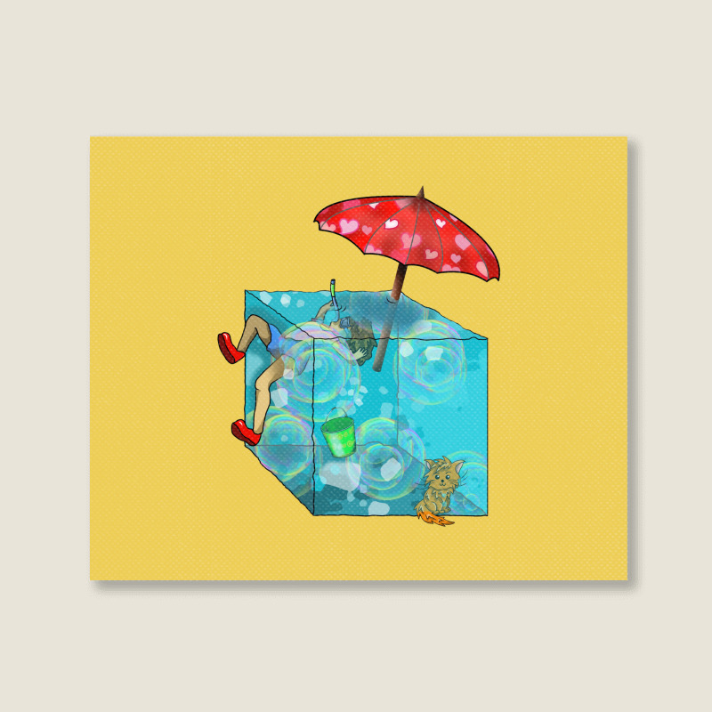 On Vacation With A Gelatinous Cube For Dungeons An Landscape Canvas Print | Artistshot