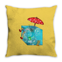 On Vacation With A Gelatinous Cube For Dungeons An Throw Pillow | Artistshot