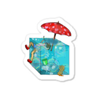 On Vacation With A Gelatinous Cube For Dungeons An Sticker | Artistshot