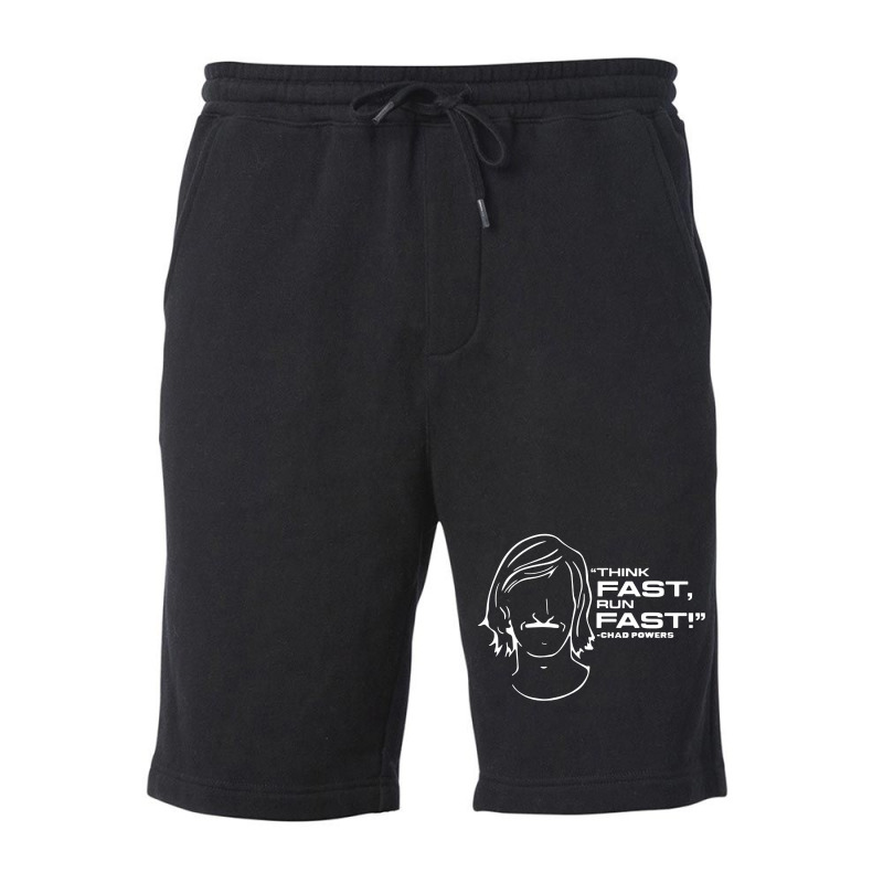 Think Fast Run Fast Chad Powers Fleece Short | Artistshot