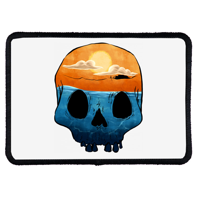 Sunset Skull Rectangle Patch | Artistshot