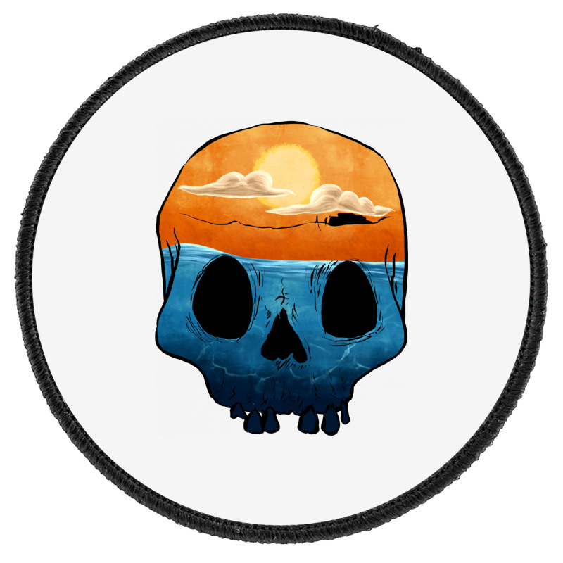 Sunset Skull Round Patch | Artistshot