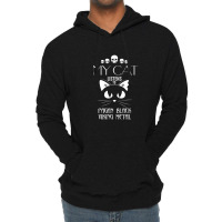 My Cat Listens To Pagan Black Viking Metal Tee Lightweight Hoodie | Artistshot