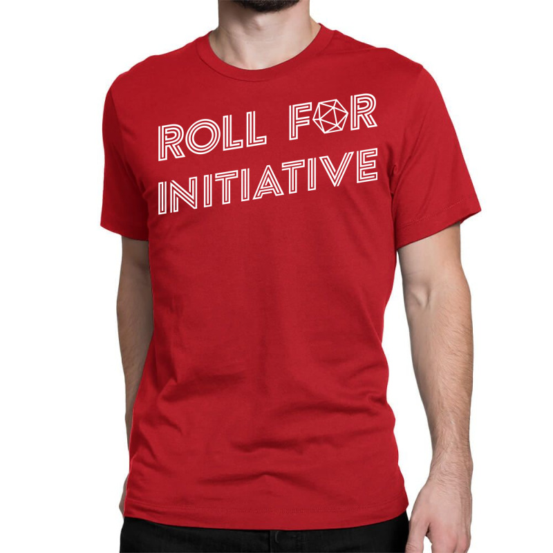 Roll For Initiative Retro D20 Dice Tabletop Rpg Ad Classic T-shirt by winkleslifkos | Artistshot