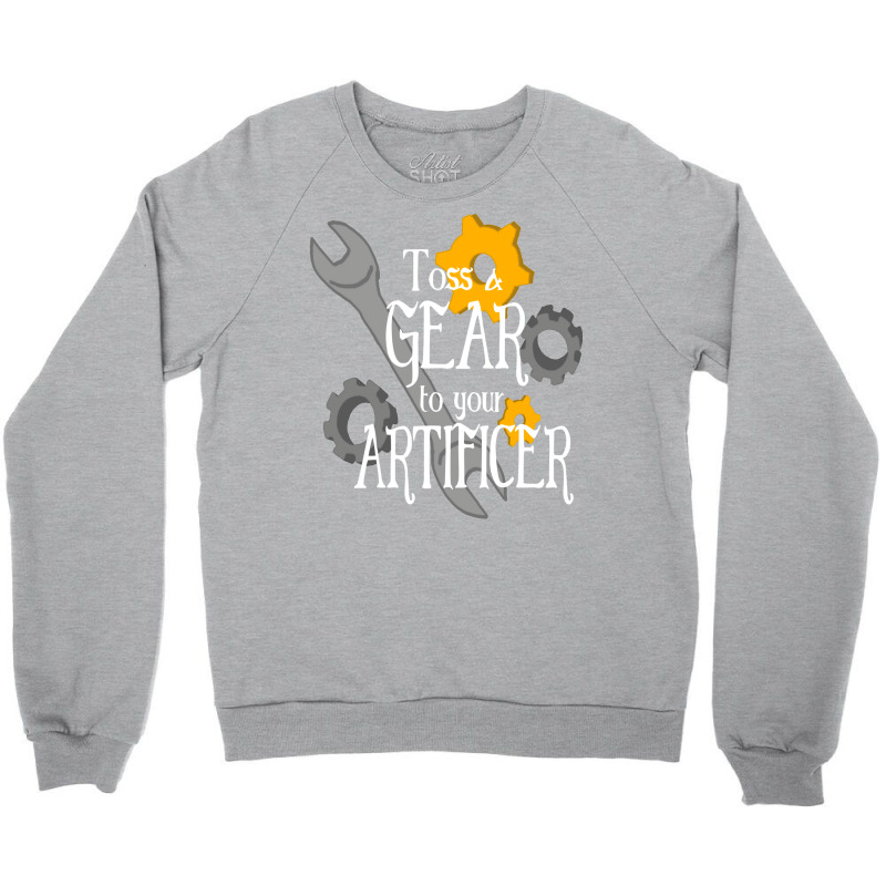 Toss A Gear To Your Artificer. Crewneck Sweatshirt by winkleslifkos | Artistshot