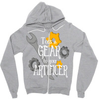 Toss A Gear To Your Artificer. Zipper Hoodie | Artistshot