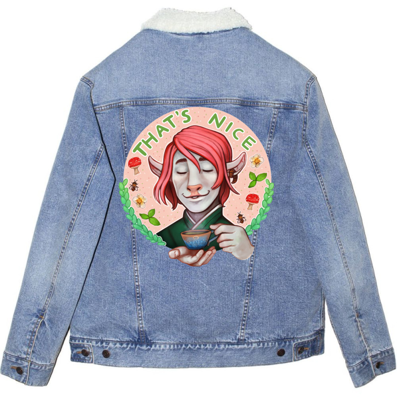 Tea Time Unisex Sherpa-Lined Denim Jacket by dohenylozadob | Artistshot