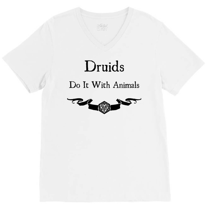 Druids Do It With Animals V-Neck Tee by koromaqazit | Artistshot