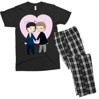 Chibi Charles And Erik Men's T-shirt Pajama Set | Artistshot