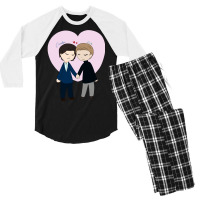 Chibi Charles And Erik Men's 3/4 Sleeve Pajama Set | Artistshot