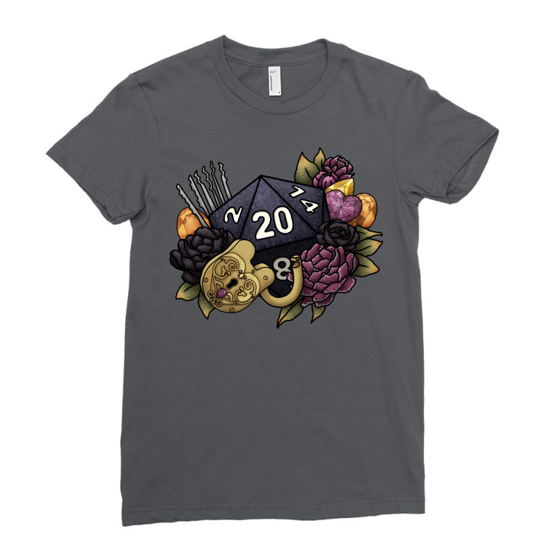 Rogue Class D20 Series 2   Tabletop Gaming Dice Ladies Fitted T-shirt | Artistshot