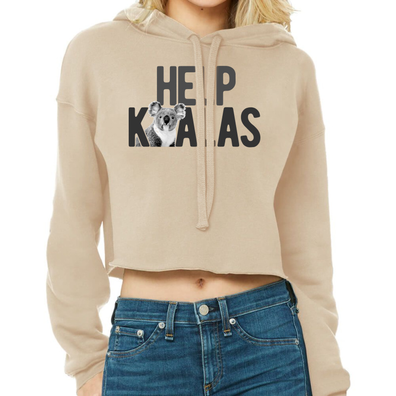 Help Koalas Cropped Hoodie by xutas | Artistshot