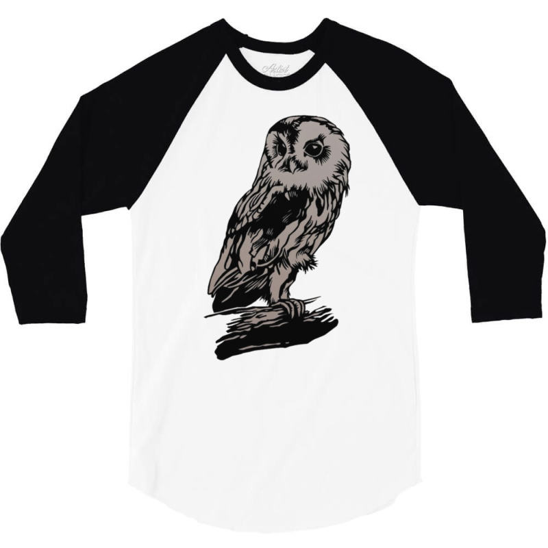 Dark Owl 3/4 Sleeve Shirt by didwaycarw | Artistshot