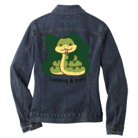 Cunning And Pure Ladies Denim Jacket | Artistshot