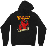 Workout Gain Funny Quote Deadlifts And Dragons Dnd Unisex Hoodie | Artistshot