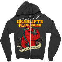 Workout Gain Funny Quote Deadlifts And Dragons Dnd Zipper Hoodie | Artistshot