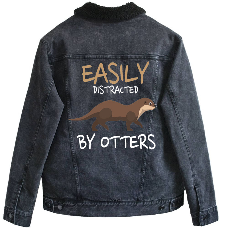 Easily Distracted Unisex Sherpa-Lined Denim Jacket by sahleraukamps | Artistshot