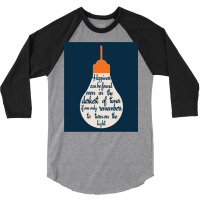 Happiness Can Be Found In A Lightbulb 3/4 Sleeve Shirt | Artistshot