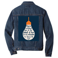 Happiness Can Be Found In A Lightbulb Men Denim Jacket | Artistshot