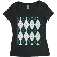 Green And Grey Diamonds Women's Triblend Scoop T-shirt | Artistshot