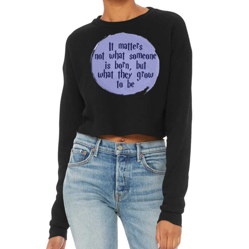 Grow Up To Be Cropped Sweater by rabeystuck9 | Artistshot