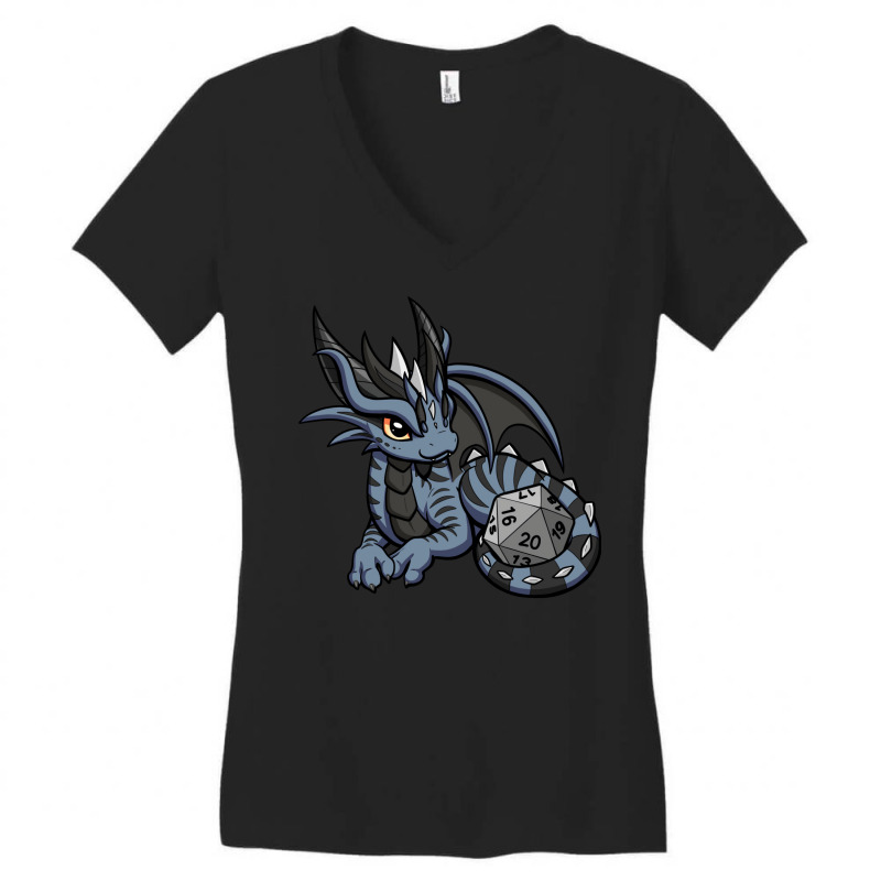 Feisty Dice Dragon Women's V-neck T-shirt | Artistshot