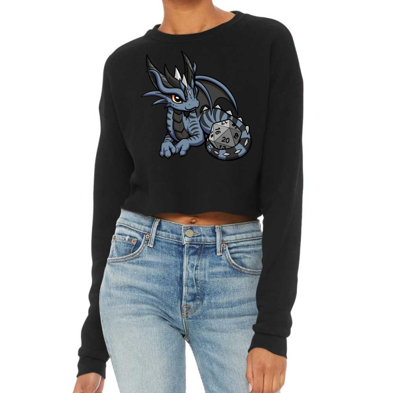 Feisty Dice Dragon Cropped Sweater | Artistshot