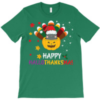 Happy Hallothanksmas Cats Lover Halloween Merry Ch T-shirt | Artistshot