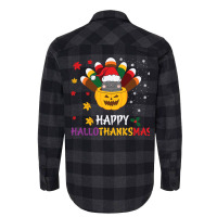 Happy Hallothanksmas Cats Lover Halloween Merry Ch Flannel Shirt | Artistshot