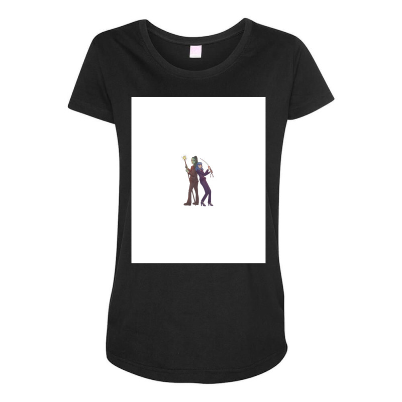 Vampire And Orc Crimefighting Duo Maternity Scoop Neck T-shirt by marreokrama | Artistshot