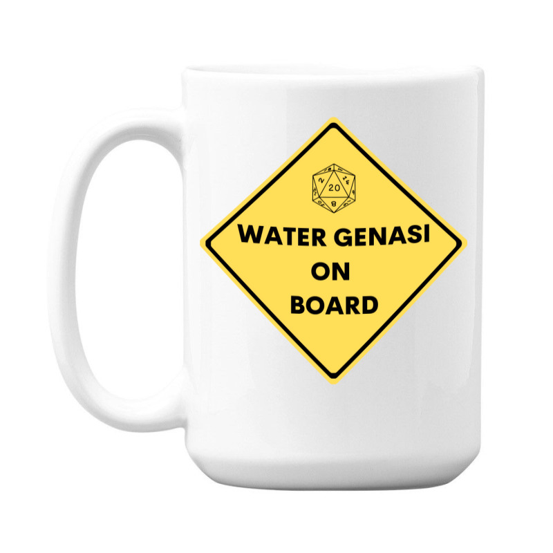 Water Genasi On Board Dnd D20 15 Oz Coffee Mug | Artistshot