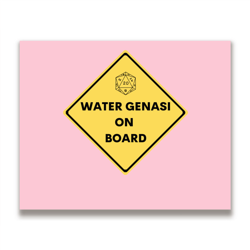 Water Genasi On Board Dnd D20 Metal Print Horizontal | Artistshot