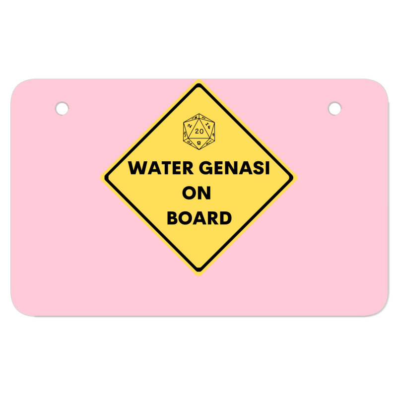 Water Genasi On Board Dnd D20 Atv License Plate | Artistshot