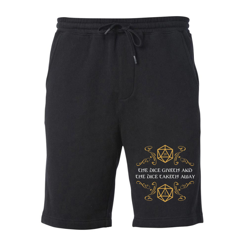 The Dice Giveth And Taketh Away Natural  And Criti Fleece Short | Artistshot