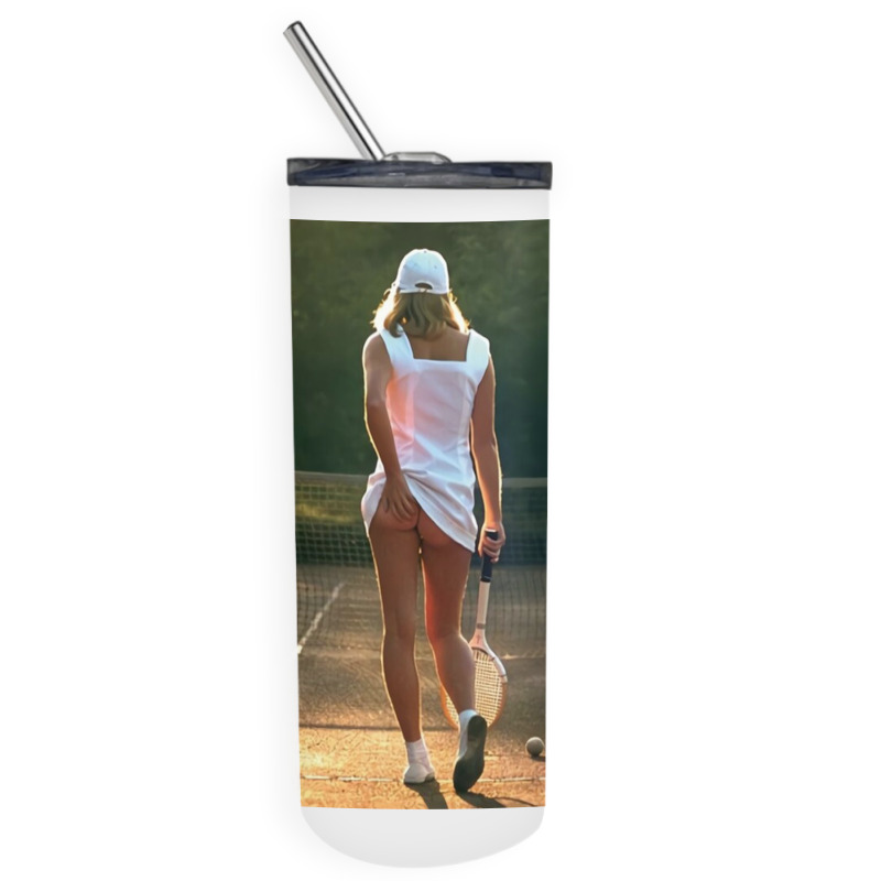 Tennis Girl Martin Elliott Skinny Tumbler | Artistshot