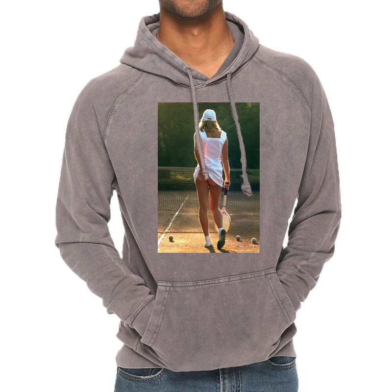 Tennis Girl Martin Elliott Vintage Hoodie | Artistshot