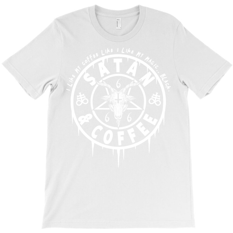 Satan And Coffee   Funny Satanic Occult T-shirt | Artistshot