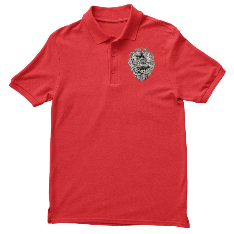 Sunken Temple Of The Spinosaurus  Monochrome  Dino Men's Polo Shirt | Artistshot