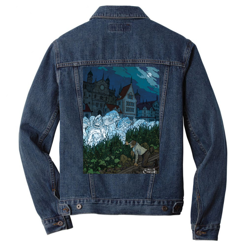 The Shadow Over Innsmouth   Art Men Denim Jacket | Artistshot