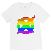 Gay Pride Xlogo V-neck Tee | Artistshot